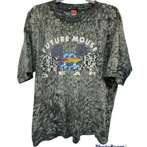 Vtg 90s Mickey Unlimited Future Mouse Gear T-Shirt Large Space Dye Disney Single